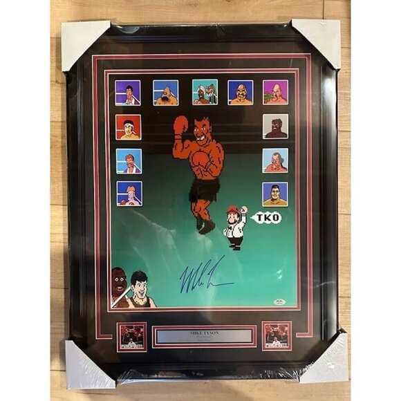 Mike Tyson signed autographed 'Punchout' 16x20 Photo Framed PSA - Picture 1 of 6